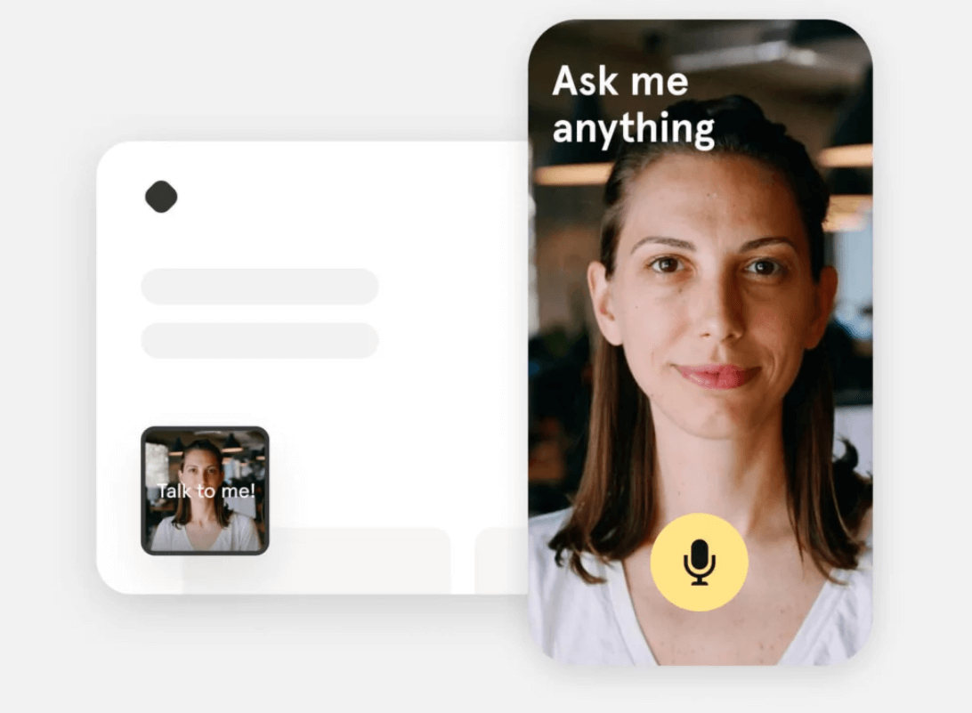 Choose a representative in the chatbot to create a video.