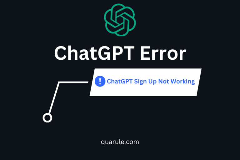 ChatGPT Sign Up Not Working