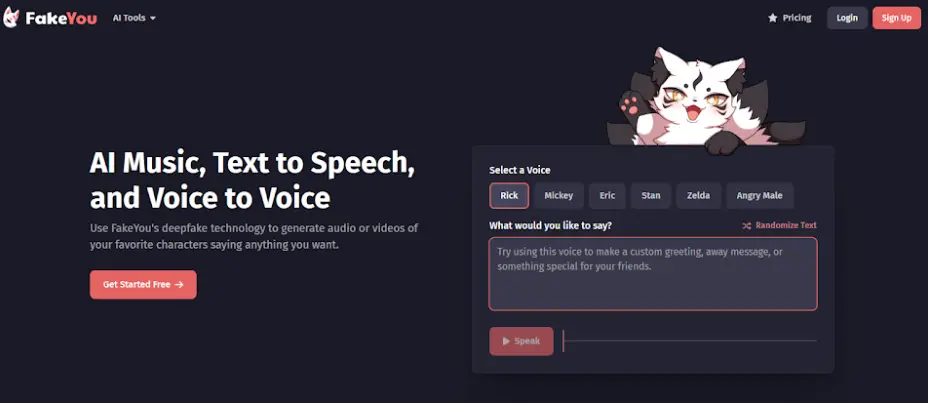 It is easy to produce voiceover audio on FakeYou AI