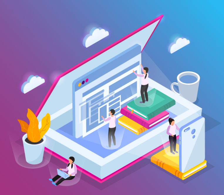 diverse team collaborating on technology, representing innovation and knowledge sharing