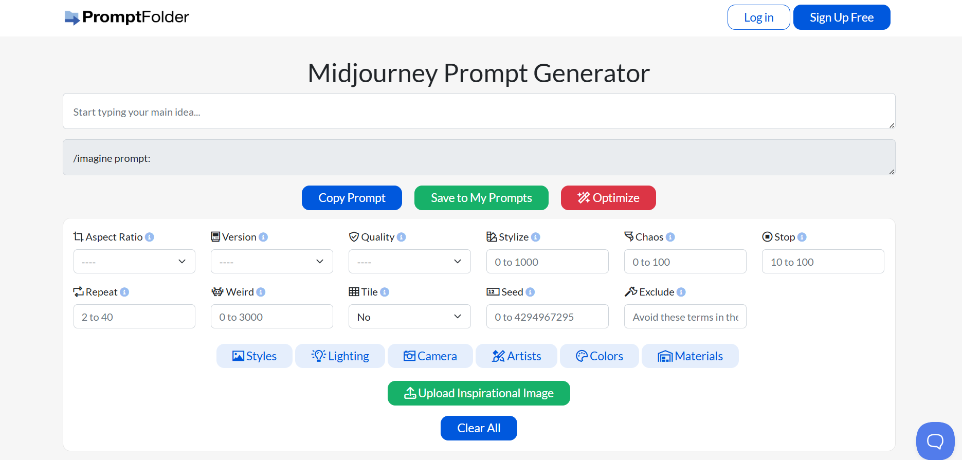 midjourney prompt holder