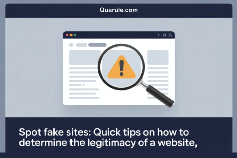spot fake sites