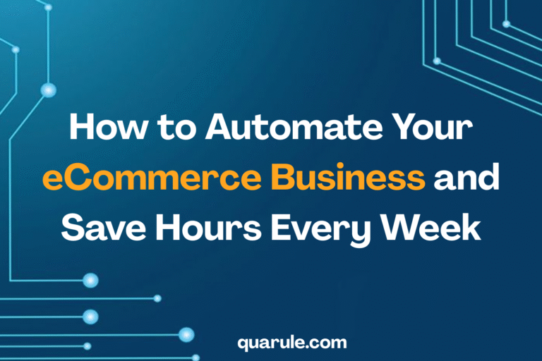 Person using automation software to manage an eCommerce store, reduce manual work, and save hours each week.