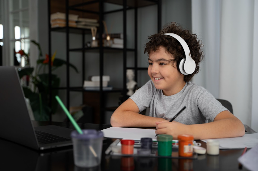 A student relaxing with a fast browser-based game on Classroom 15X, showing stress-free break time during school