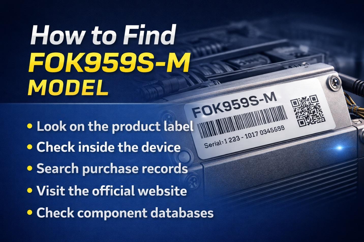How to find FOK959S-M model number